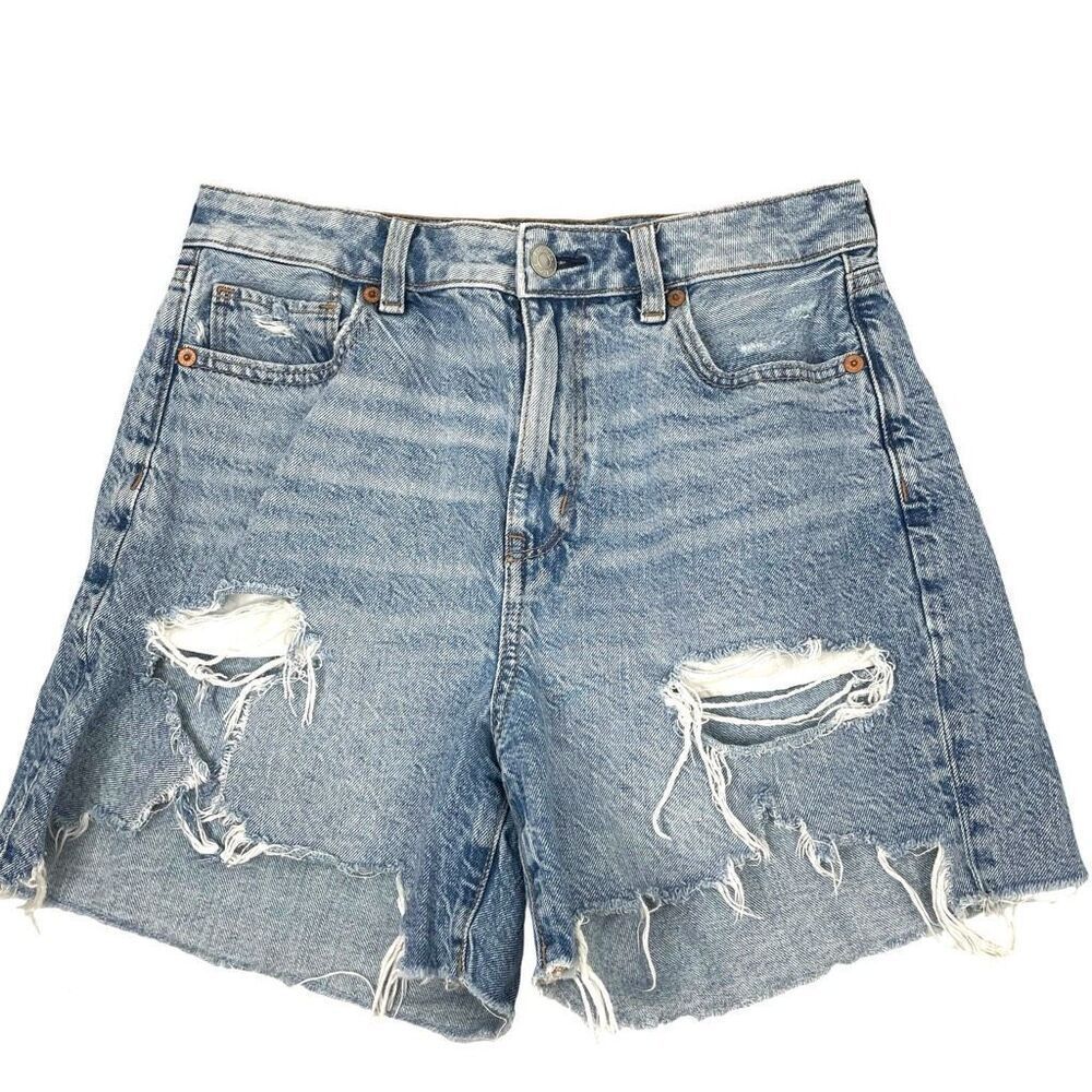 American Eagle high rise cut off ripped‎ baggy mom shorts Size 2